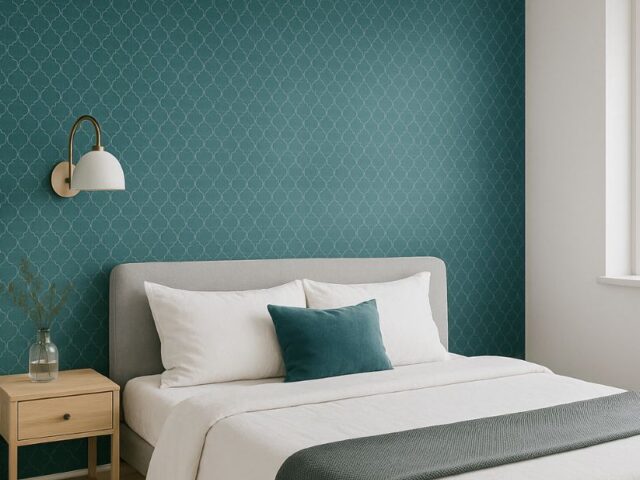 Les meilleures couleurs avec le papier peint bleu canard